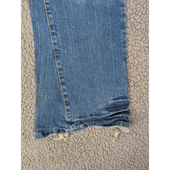 LEVI'S 504 Slouch Flared Low Rise Stretch Blue Denim Jeans Women's 11 M 32x31 - Picture 2 of 14